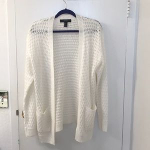 White knit cardigan